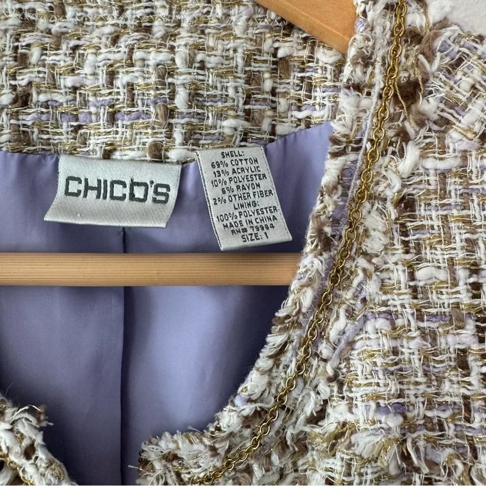 Chicos Tweed Jacket - image 2